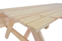 Masivní dřevěný pivní set se sklopnými lavice 180 cm (přírodní)