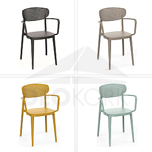 Plastová židle s područkami OSLO (různé barvy)