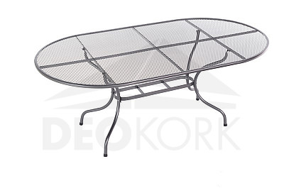 Kovový stůl oválný 160 x 95 cm