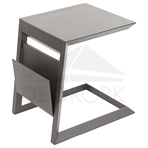 Kovový odkládací stolek LISABON (šedo-hnědá)
