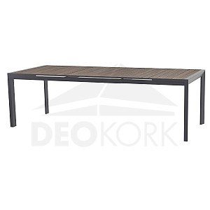 DOPRODEJ Hliníkový stůl LIVORNO 214/274x110 cm (antracit)