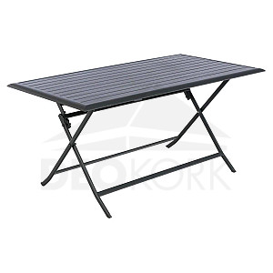 Hliníkový skládací stolek VIRGINIA 150x80 cm (antracit)