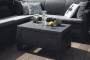 Zahradní ratanový stolek CORFU (antracit)