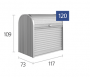 Mnohostranný účelový roletový box StoreMax vel. 120 117 x 73 x 109 (šedý křemen metalíza)