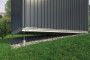 Zahradní domek BIOHORT Highline H1 duo 275 × 155 cm (šedá křemen metalíza)